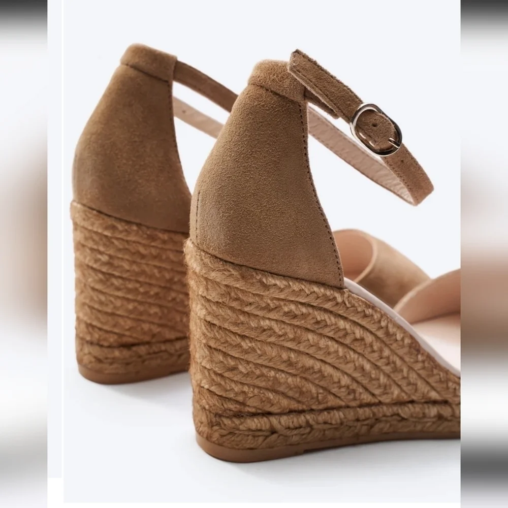 VISCATA CAPRUBI SUEDE ESPADRILLE SANDAL WEDGES SZ 38EU (7)